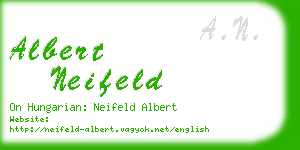 albert neifeld business card